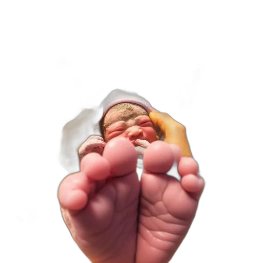 shoes, face, creature, staff transparent PNG cut-out