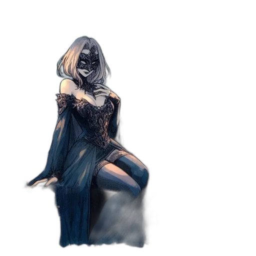 dress, mask, creature, concept art transparent PNG cut-out