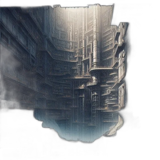 building, tree, hair, concept art transparent PNG cut-out