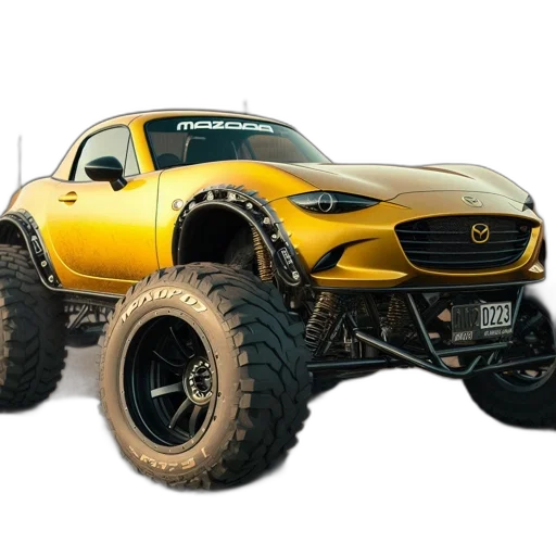 car, robot, 3d render, concept art transparent PNG cut-out