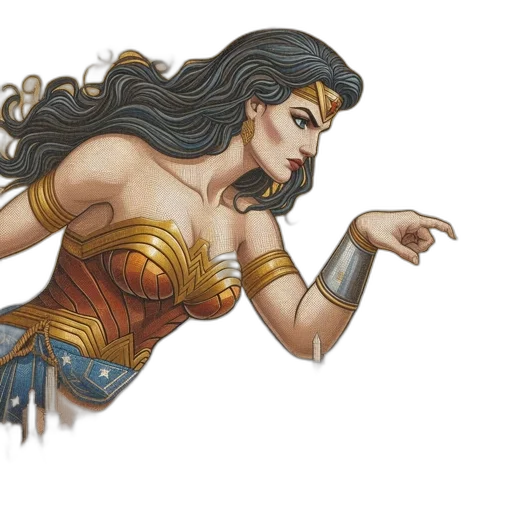 comic book art, fantasy art, concept art, female transparent PNG cut-out