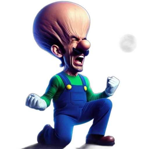 hair, face, staff, creature transparent PNG cut-out
