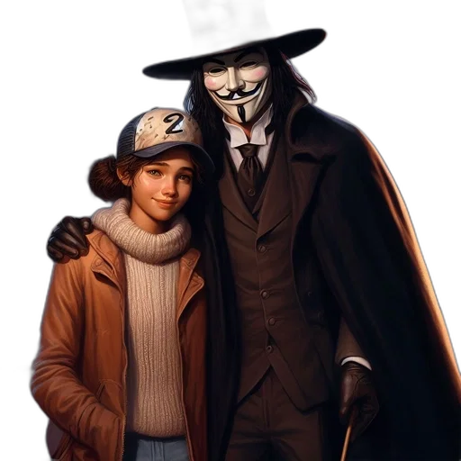 mask, jacket, concept art, comic book art transparent PNG cut-out