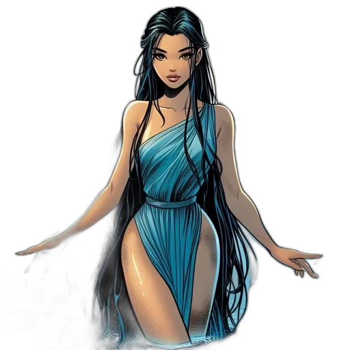dress, concept art, fantasy art, comic book art transparent PNG cut-out