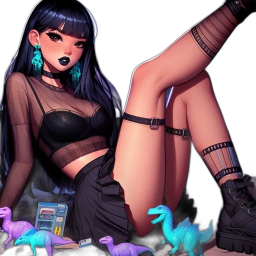 cyberpunk, fantasy art, concept art, vaporwave transparent PNG cut-out