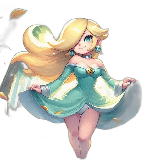 dress, staff, concept art, fantasy art transparent PNG cut-out