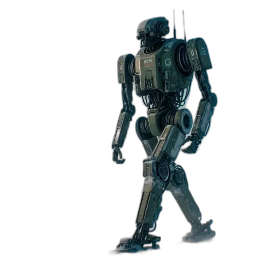 robot, concept art, 3d render, cyberpunk transparent PNG cut-out