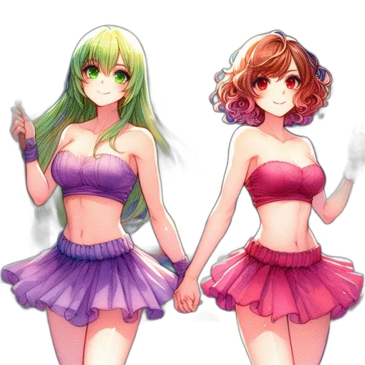 dress, anime, pixel art, concept art transparent PNG cut-out