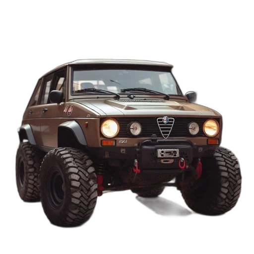 car, 3d render, brown, alfa transparent PNG cut-out