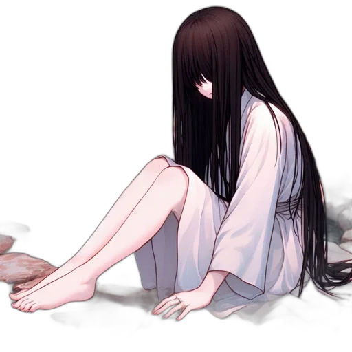 creature, dress, hair, mask transparent PNG cut-out