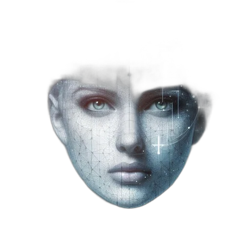 robot, face, mask, creature transparent PNG cut-out