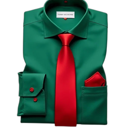 jacket, green, red, dress transparent PNG cut-out