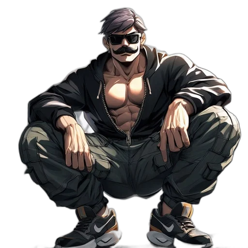 jacket, staff, concept art, comic book art transparent PNG cut-out