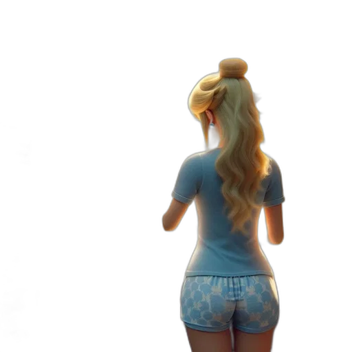 dress, hair, jacket, staff transparent PNG cut-out