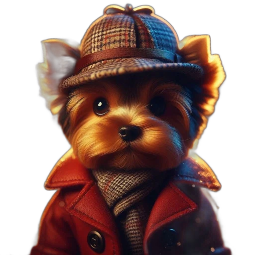 hat, jacket, animal, staff transparent PNG cut-out