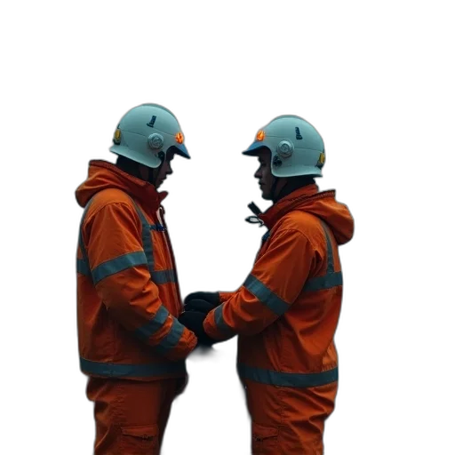 staff, jacket, mask, robot transparent PNG cut-out