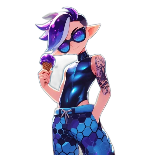 dress, staff, vaporwave, concept art transparent PNG cut-out