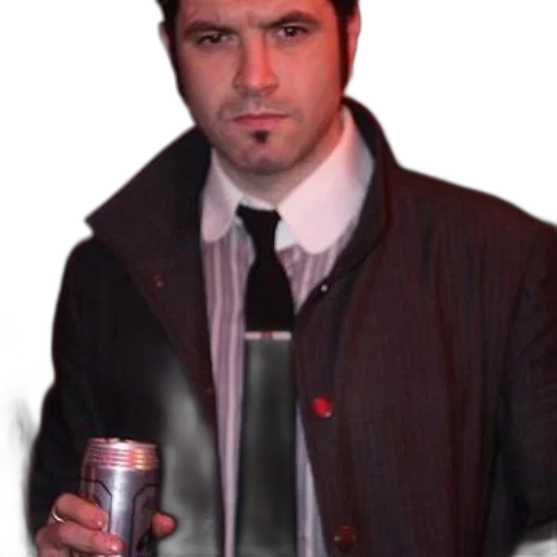 jacket, staff, bottle, face transparent PNG cut-out