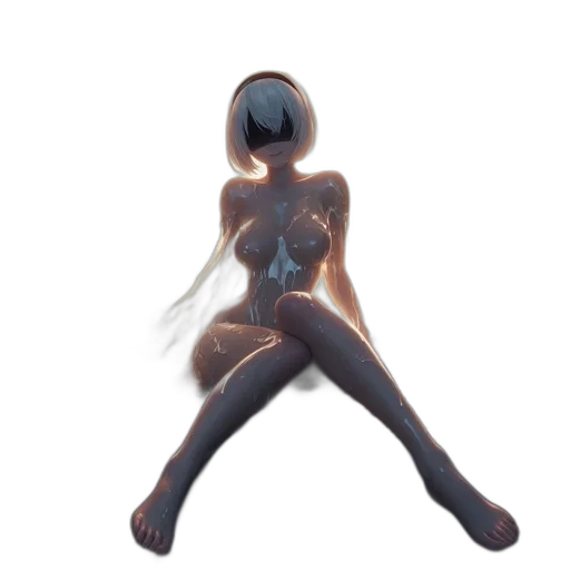 mask, hair, creature, dress transparent PNG cut-out