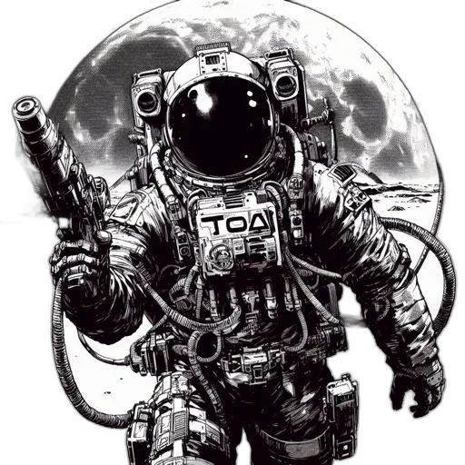 robot, jacket, comic book art, concept art transparent PNG cut-out