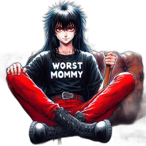 anime, comic book art, cartoon, pixel art transparent PNG cut-out
