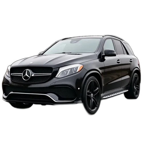 car, photorealistic, 3d render, black transparent PNG cut-out