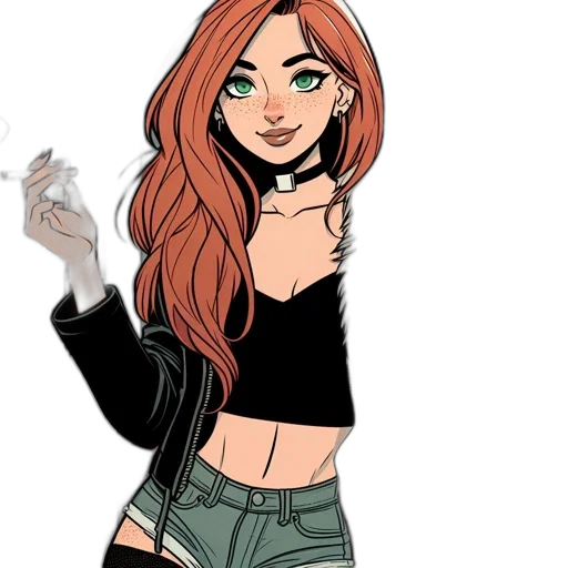 jacket, cartoon, comic book art, concept art transparent PNG cut-out