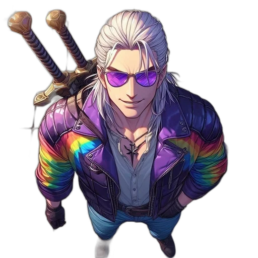 jacket, weapon, sword, staff transparent PNG cut-out