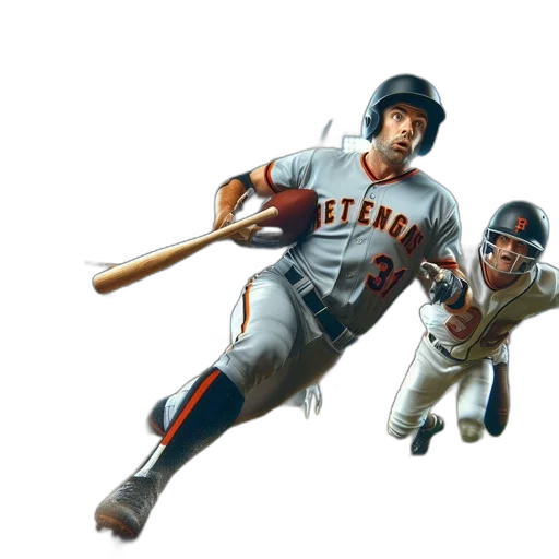 concept art, photorealistic, baseball, player transparent PNG cut-out