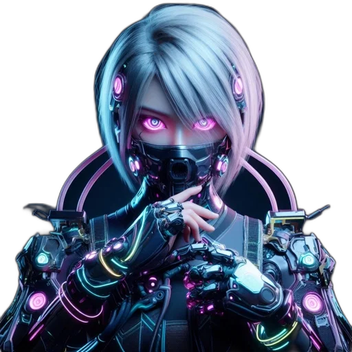 robot, mask, face, weapon transparent PNG cut-out