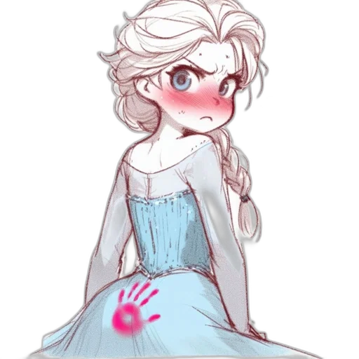 dress, staff, face, creature transparent PNG cut-out