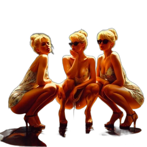 concept art, photorealistic, oil painting, neon lights transparent PNG cut-out