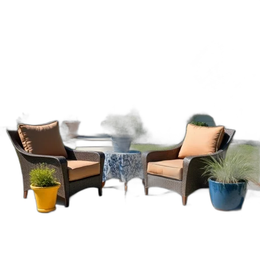 furniture, 3d render, photorealistic, earth tones transparent PNG cut-out