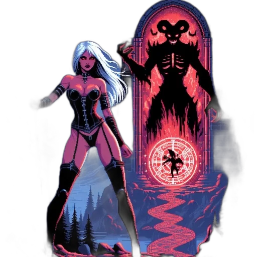 comic book art, concept art, fantasy art, pixel art transparent PNG cut-out