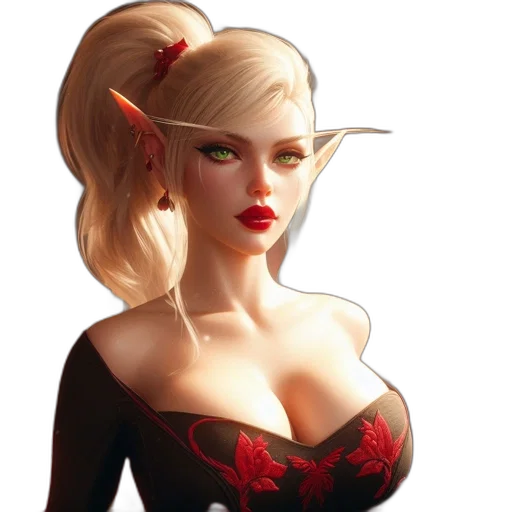 dress, fantasy art, concept art, 3d render transparent PNG cut-out