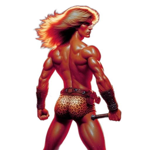 hair, concept art, comic book art, fantasy art transparent PNG cut-out