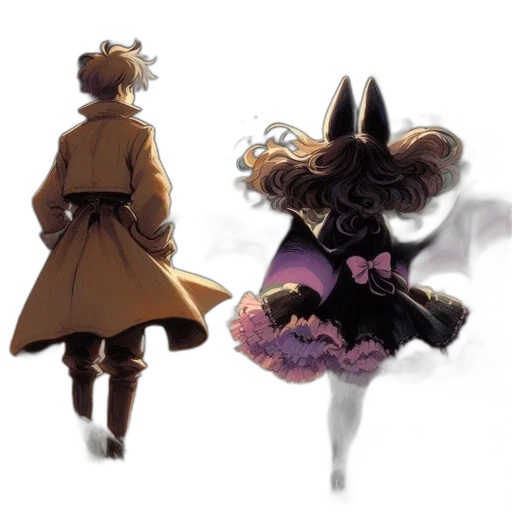 dress, crown, mask, staff transparent PNG cut-out