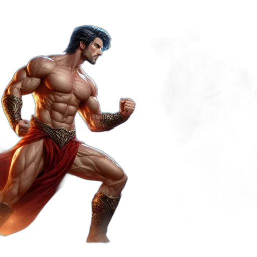 concept art, fantasy art, comic book art, 3d render transparent PNG cut-out