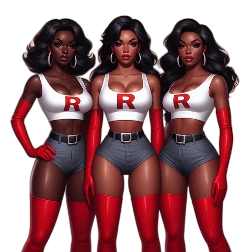 concept art, comic book art, red, three transparent PNG cut-out