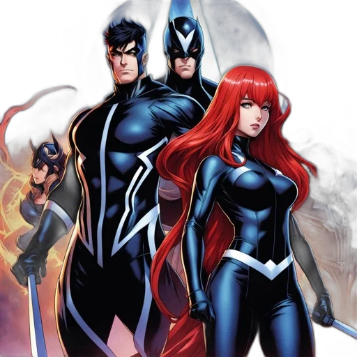 comic book art, concept art, several, stylized transparent PNG cut-out