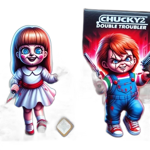 concept art, comic book art, 3d render, two transparent PNG cut-out