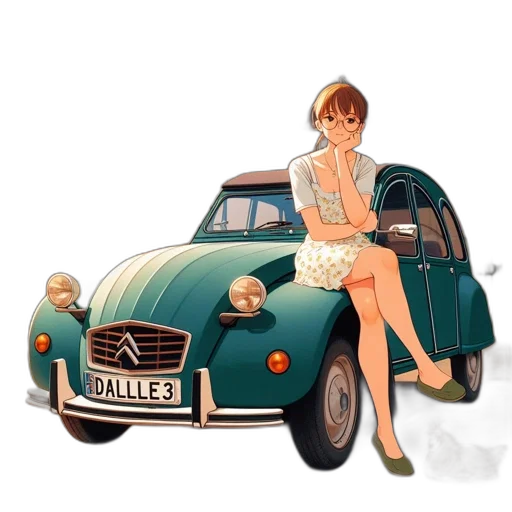 car, dress, concept art, cartoon transparent PNG cut-out