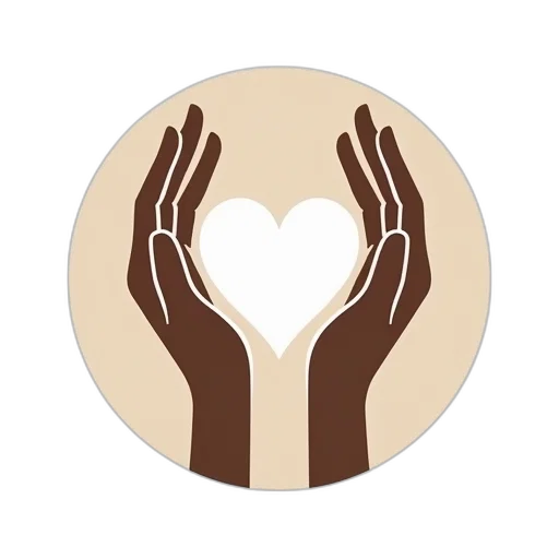 earth tones, hands, circle, sign transparent PNG cut-out