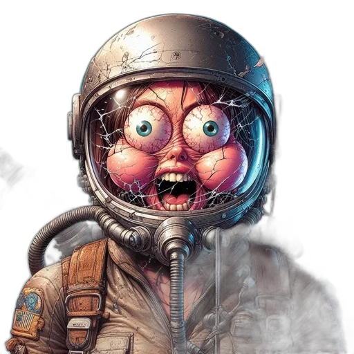face, robot, mask, creature transparent PNG cut-out
