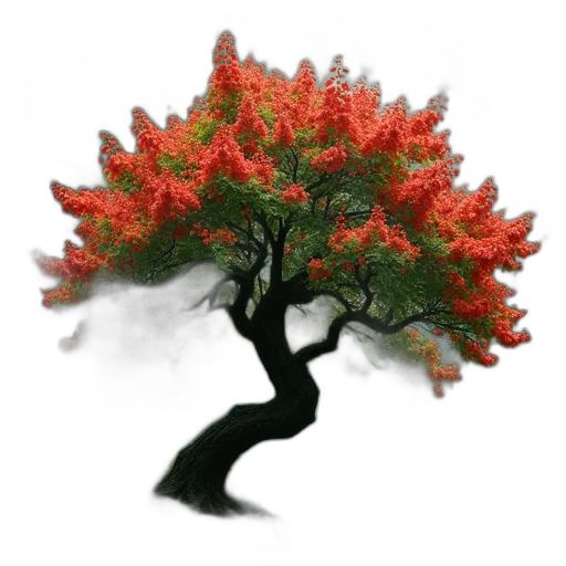 tree, crown, flower, dragon transparent PNG cut-out
