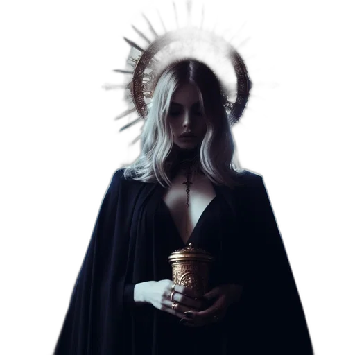 crown, dress, staff, sword transparent PNG cut-out