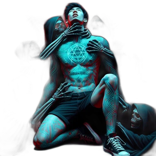 creature, robot, mask, cyberpunk transparent PNG cut-out