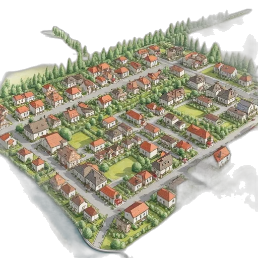 concept art, 3d render, photorealistic, city street transparent PNG cut-out
