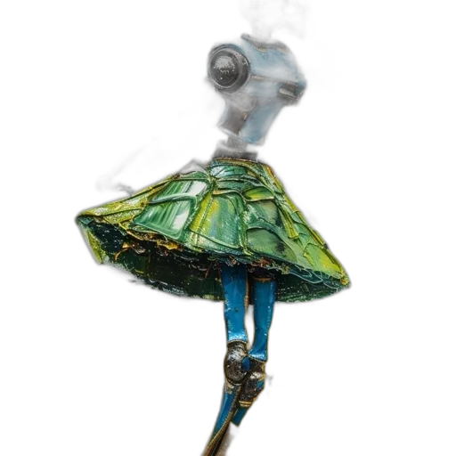 dress, robot, umbrella, staff transparent PNG cut-out