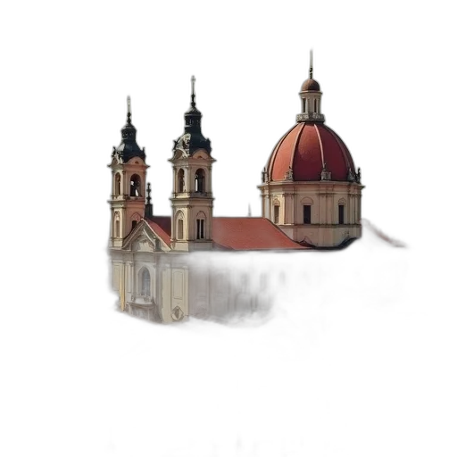 building, umbrella, 3d render, concept art transparent PNG cut-out